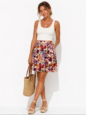 Ripskirt length 2 Floral Print Wrap skirt size large